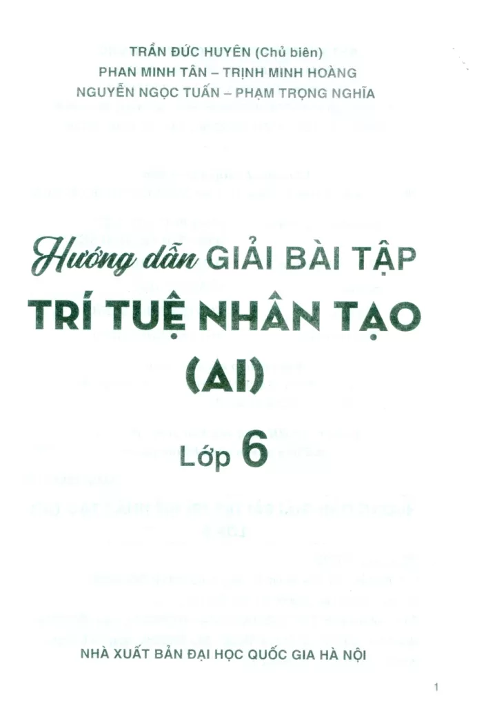 HƯỚNG DẪN GIẢI BÀI TẬP TRÍ TUỆ NHÂN TẠO (AI) LỚP 6